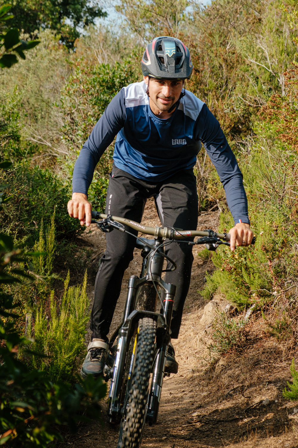 maillot VTT homme manches longues vert anglais