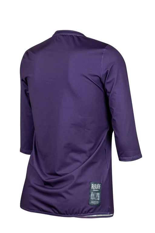 Maillot VTT femme manches 3/4 violet face RELIEF Équipements