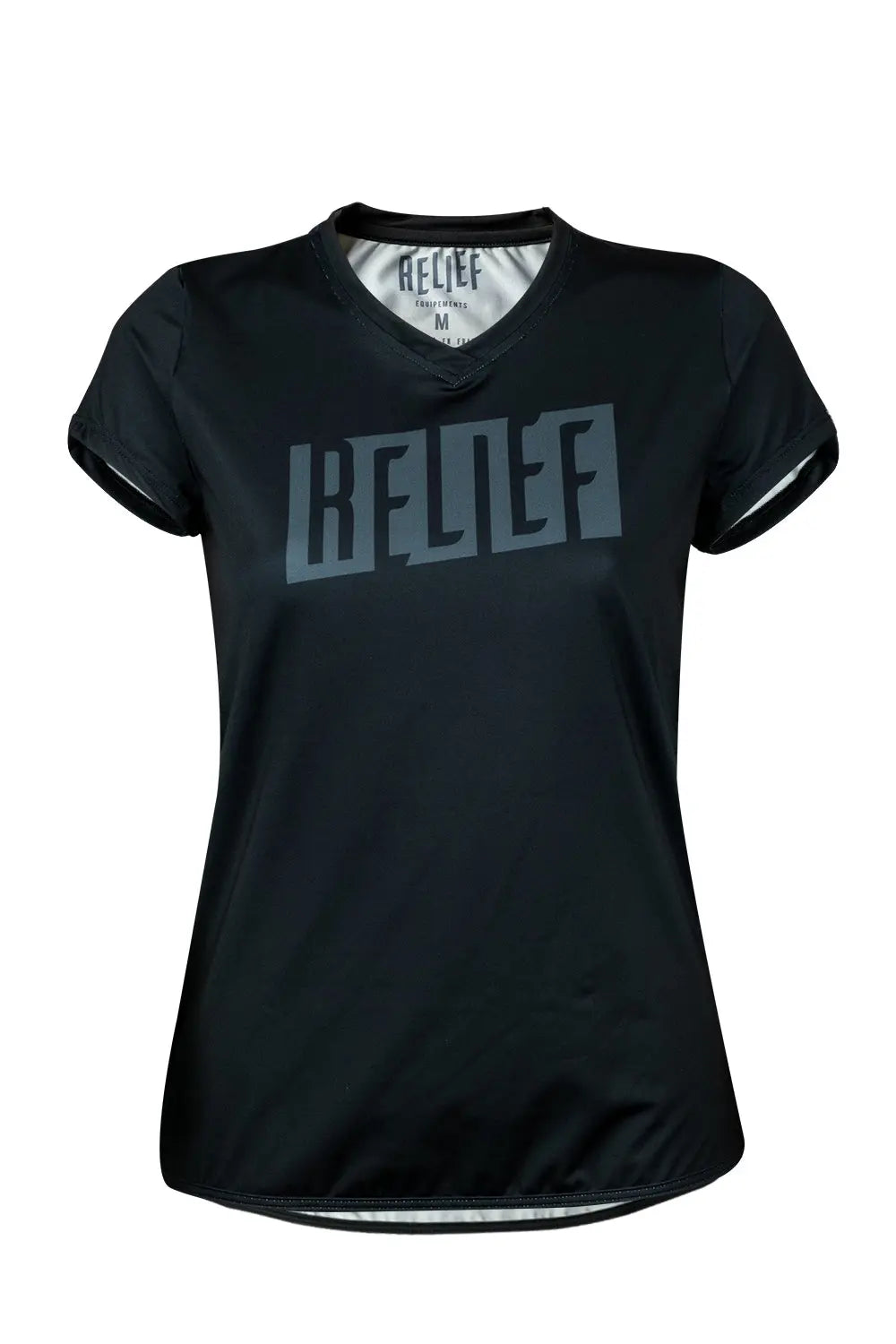 Maillot VTT femme manches courtes noir face RELIEF Équipements