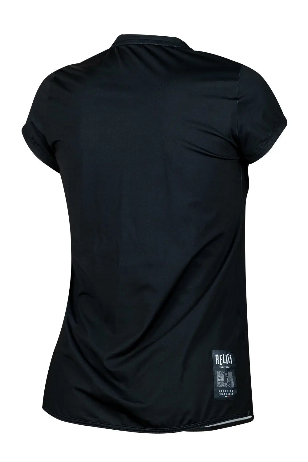Maillot VTT femme manches courtes noir dos RELIEF Équipements