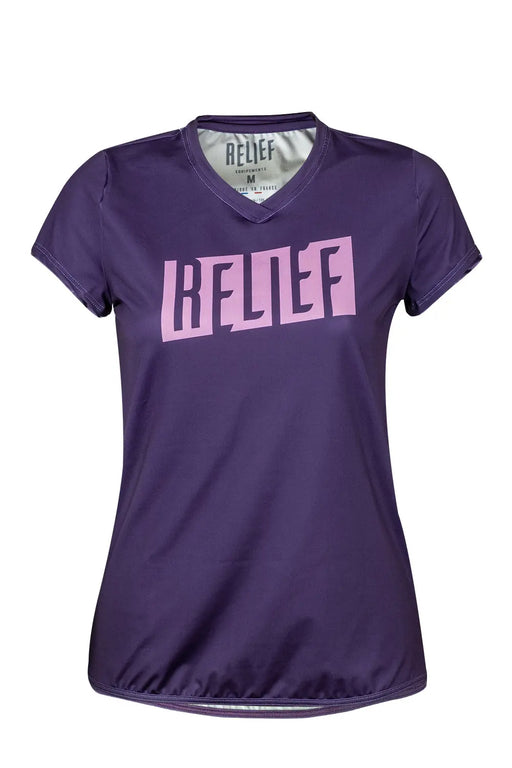Maillot VTT Femme Manches Courtes | Calade Violet RELIEF Equipements