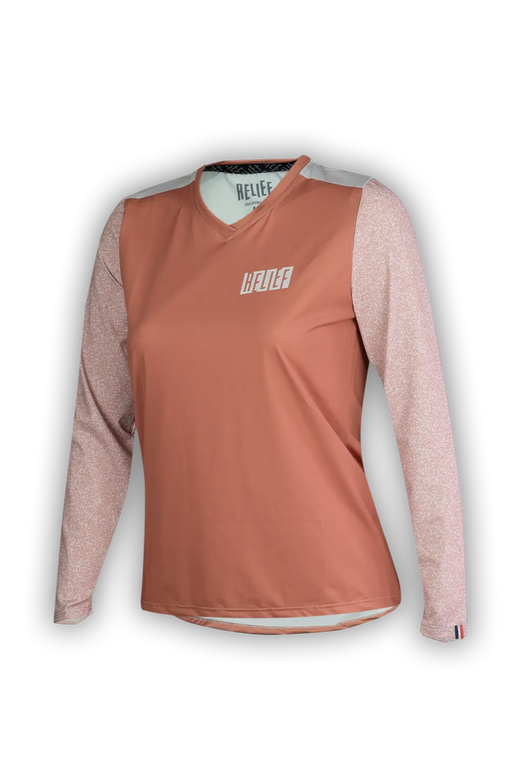 maillot VTT femme terracotta manches longues RELIEF Équipements