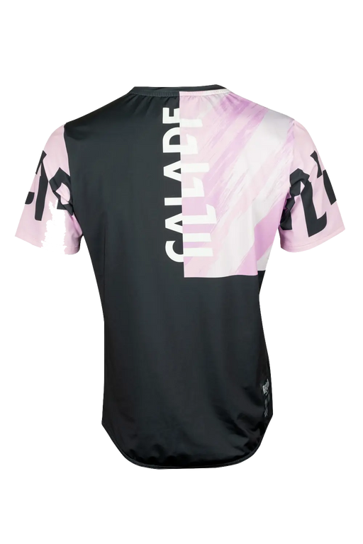 Maillot VTT homme manches courtes noir rose face RELIEF Équipements