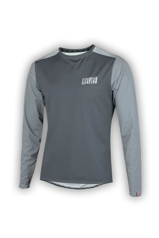 maillot VTT gris foncé manches longues par RELIEF Équipements