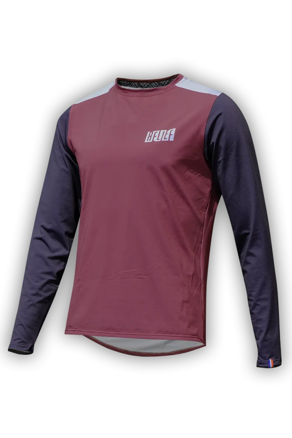 maillot VTT rouge grenat bordeaux par RELIEF équipements - vêtement vtt made in france