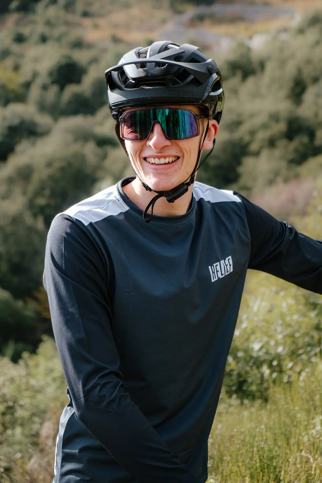 maillot VTT manches longues vert anglais made in france par RELIEF Équipements