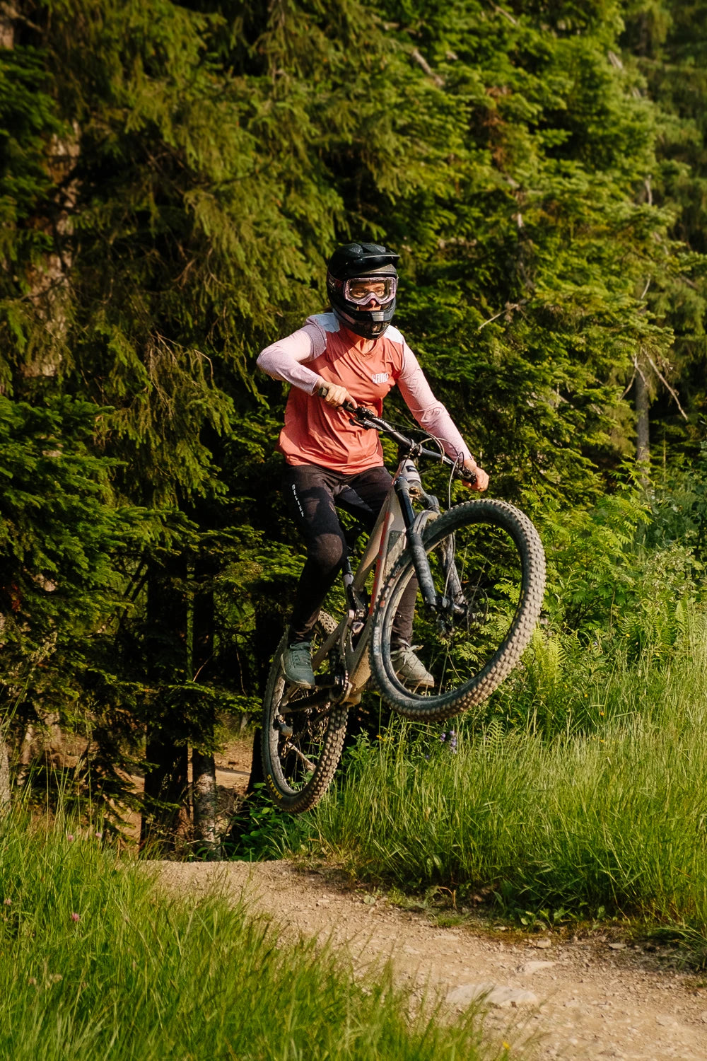 maillot VTT femme terracotta manches longues RELIEF Équipements