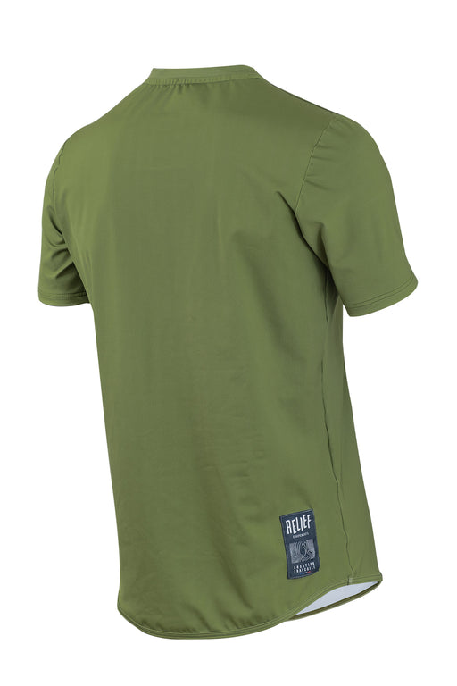 Maillot VTT homme manches courtes kaki face made in france RELIEF Équipements