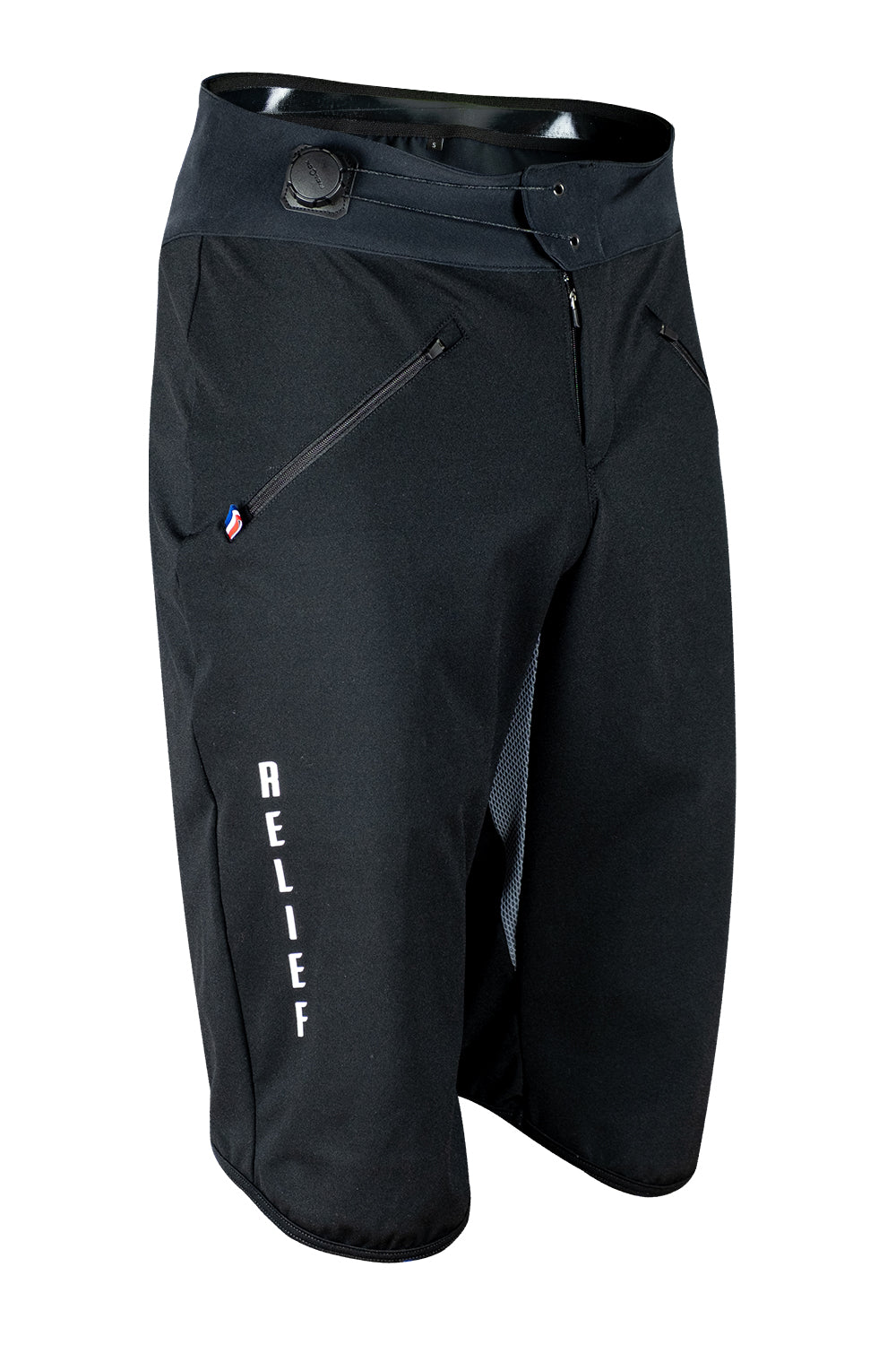 Short VTT homme femme noir face RELIEF Équipements
