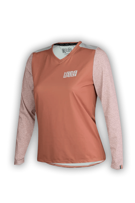 Maillot VTT Femme Manches Longues | Calade Essentiel Terracota - VTT - RELIEF Equipements - Maillot VTT Femme Manches Longues | Calade Essentiel Terracota - VTT - RELIEF Equipements - maillot VTT femme terracotta manches longues RELIEF Équipements