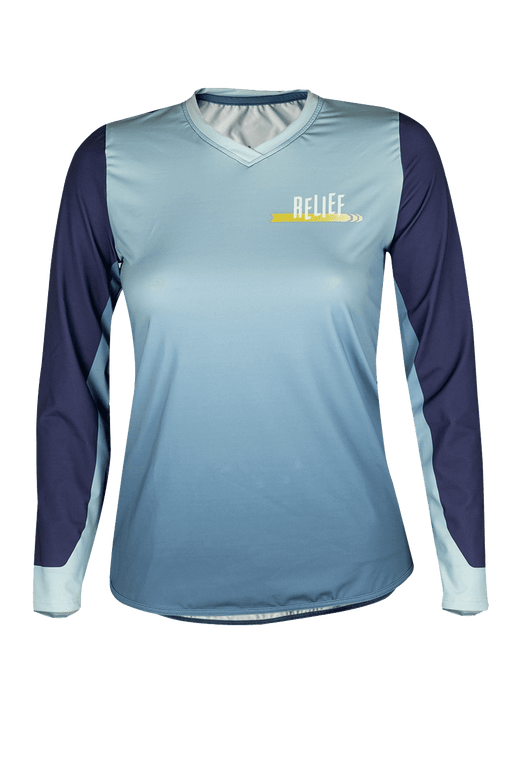 Maillot VTT Femme Manches Longues | Calade Gradient Lagon - VTT - RELIEF Equipements - Maillot VTT Femme Manches Longues | Calade Gradient Lagon - VTT - RELIEF Equipements - Maillot VTT femme manches longues lagon dos