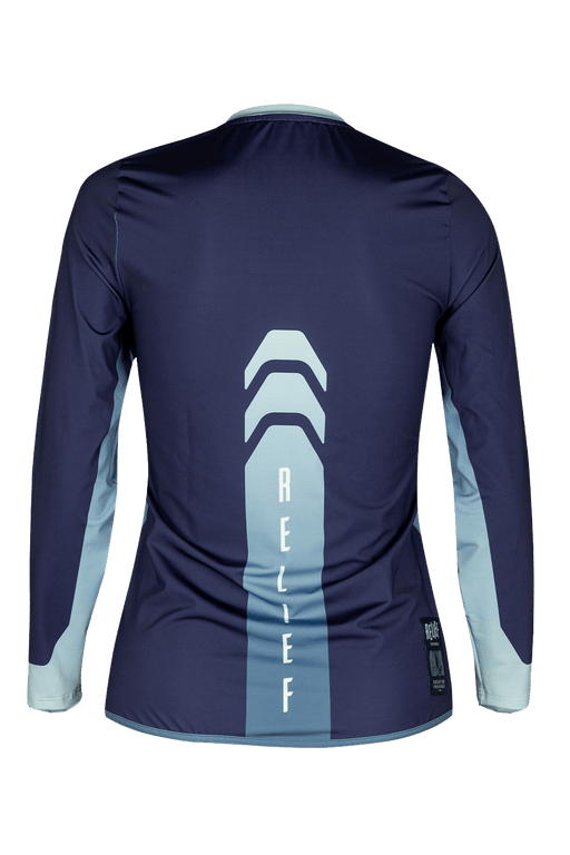 Maillot VTT Femme Manches Longues | Calade Gradient Lagon - VTT - RELIEF Equipements - Maillot VTT femme manches longues lagon dos