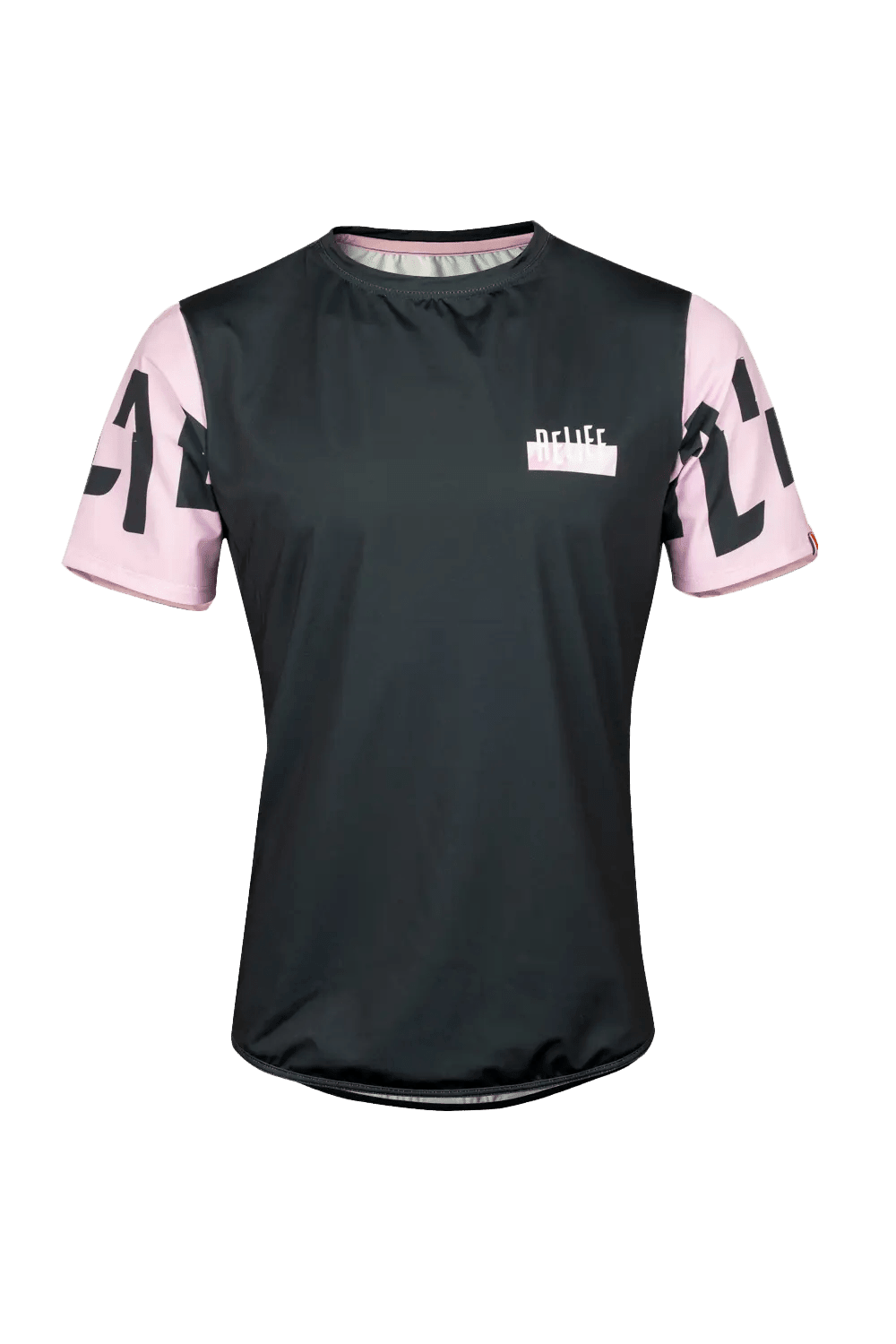 Maillot VTT Manches Courtes | Noir Rose - VTT - RELIEF Equipements - Maillot VTT Manches Courtes | Noir Rose - VTT - RELIEF Equipements - Maillot VTT homme manches courtes noir rose face RELIEF Équipements