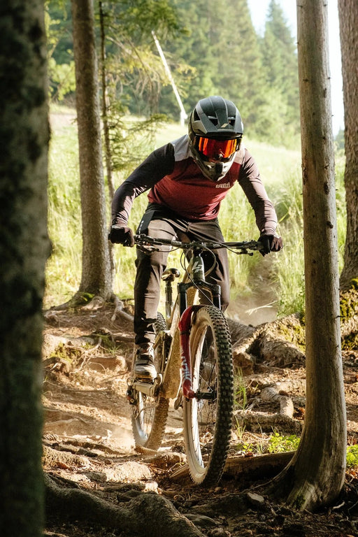 Maillot VTT Manches Longues | Calade Essentiel Rouge Grenat - VTT - RELIEF Equipements - Maillot VTT Manches Longues | Calade Essentiel Rouge Grenat - RELIEF Equipements