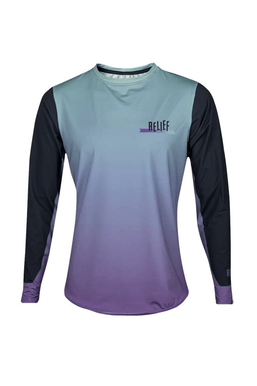 Maillot VTT Manches Longues | Calade Gradient Boréal - VTT - RELIEF Equipements - Maillot VTT Manches Longues | Calade Gradient Boréal - VTT - RELIEF Equipements - Maillot VTT homme manches longues gradient boreal face RELIEF Équipements