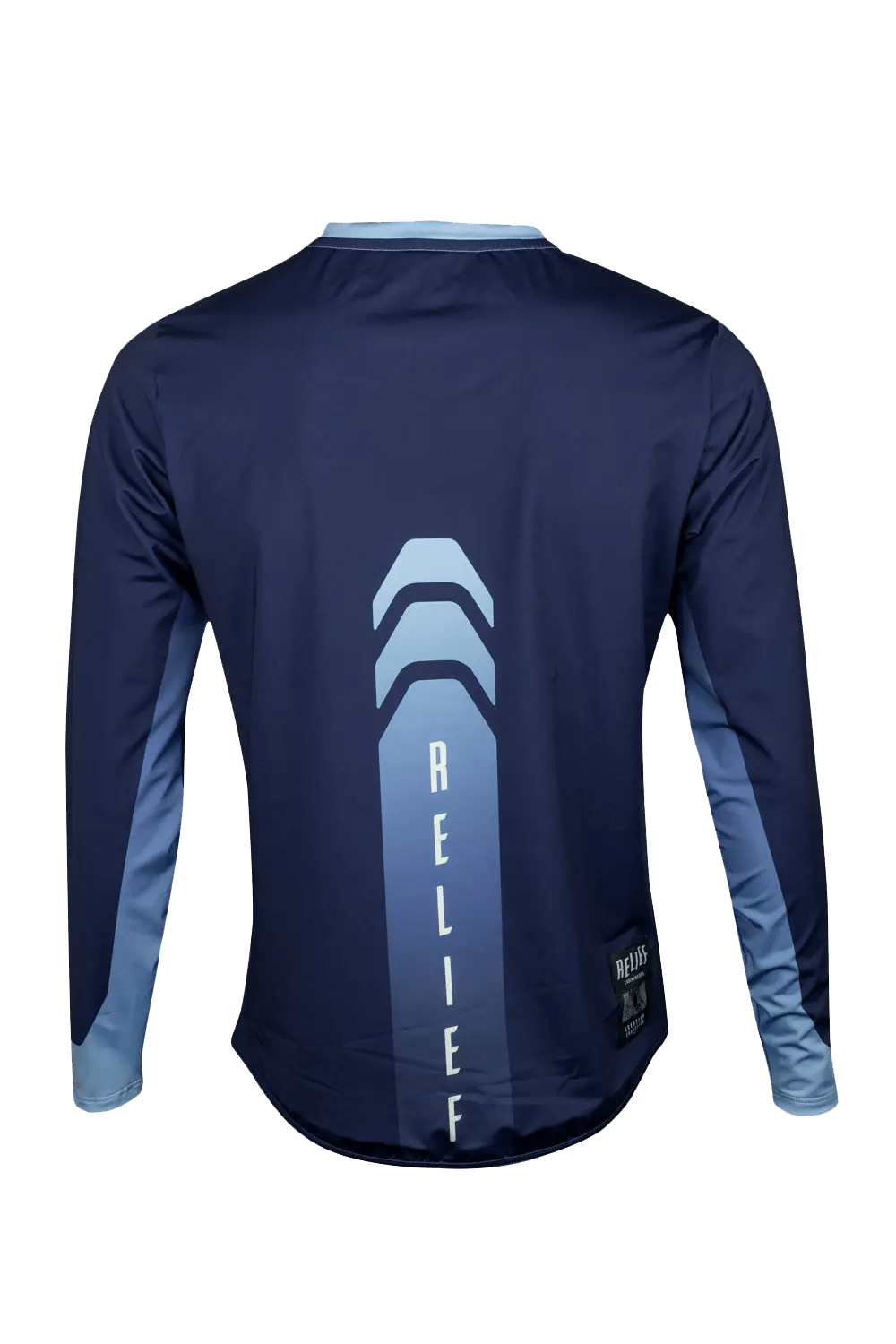 Maillot VTT Manches Longues | Calade Gradient Nation - VTT - RELIEF Equipements - Maillot VTT homme manches longues bleu rouge face RELIEF Équipements